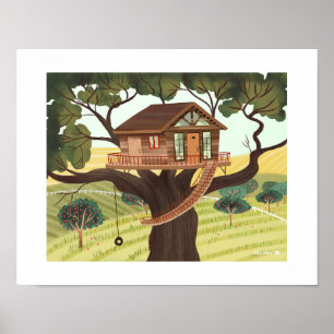 Treehouse Art Print Poster