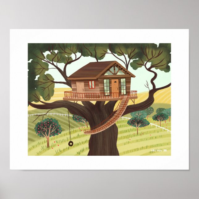 Treehouse Art Print Poster (Vorne)