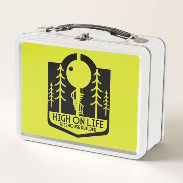 Treehouse Boy Zurück in die Schule Metall Brotdose (Vorderseite)