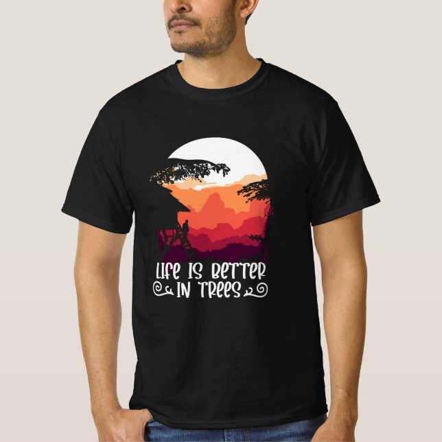 Treehouse - Das Leben ist besser in Bäumen T-Shirt (Vorderseite)