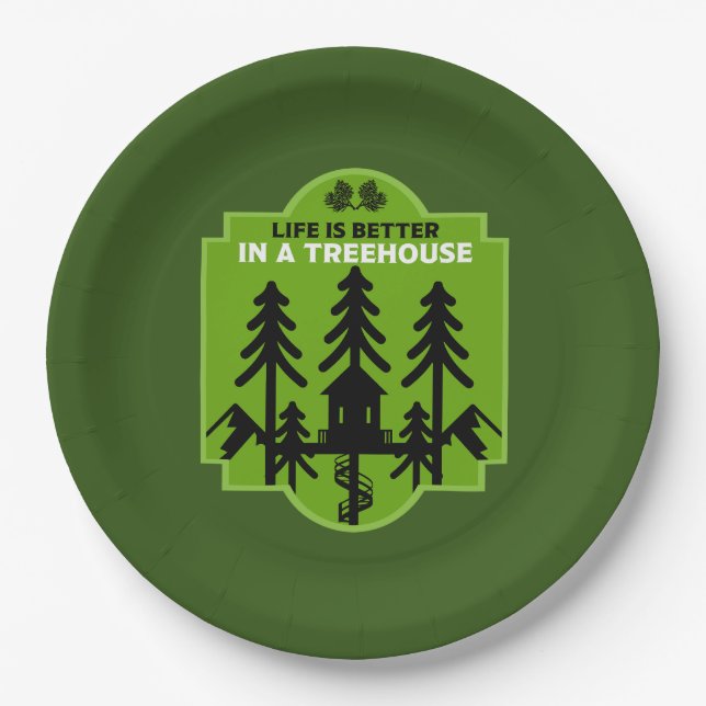 Treehouse Living Pappteller (Vorderseite)