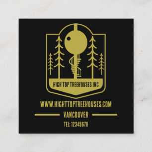 Treehouse Master Builder Quadratische Visitenkarte