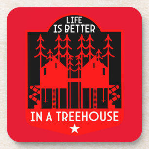 Treehouse Playhouse Geschenke und Bekleidung Getränkeuntersetzer