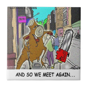 Treehugger Rick London Cartoon Funny Gifts Fliese