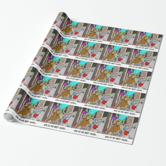 Treehugger Rick London Cartoon Funny Gifts Geschenkpapier (Ungerollt)