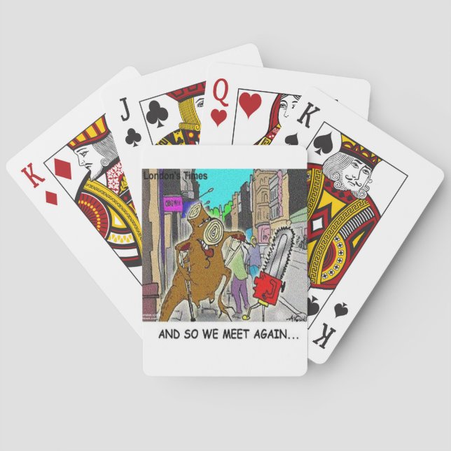 Treehugger Rick London Cartoon Funny Gifts Spielkarten (Rückseite)
