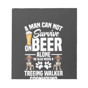 Treeing Walker Coonhound Besitzer braucht auch Notizblock