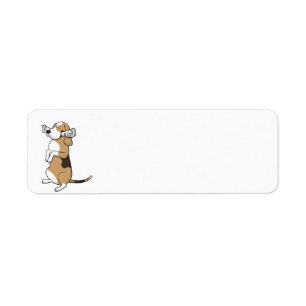 Treeing Walker Coonhound Cartoon mit Papier