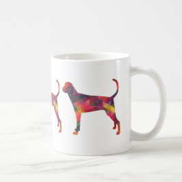 Treeing Walker Coonhound Geometrische Silhouette Kaffeetasse