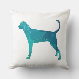 Treeing Walker Coonhound Geometrische Silhouette Kissen
