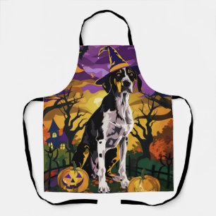 Treeing Walker Coonhound Halloween Hexen-Kürbis Schürze