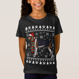 Treeing Walker Coonhound Hund Weihnachtsmannmütze T-Shirt