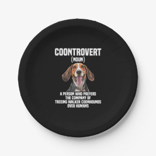 Treeing Walker Coonhound Liebhaber Hund Coontrover Pappteller