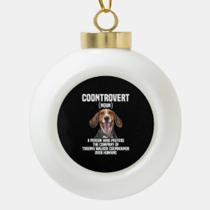 Treeing Walker Coonhound Lover Dog Control Keramik Kugel-Ornament