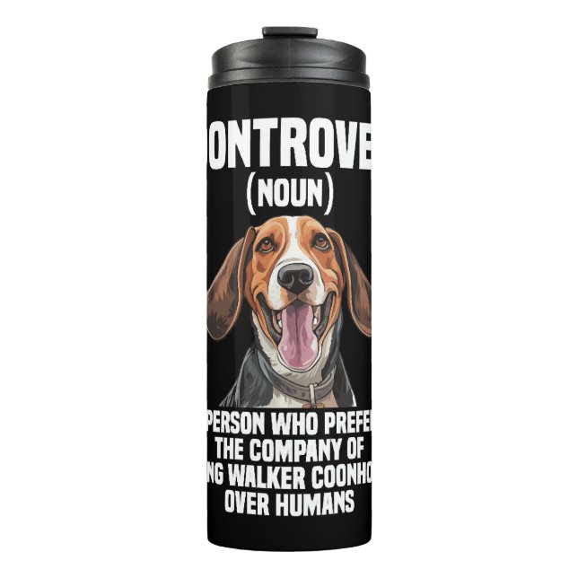 Treeing Walker Coonhound Lover Dog Control Thermosbecher (Vorderseite)