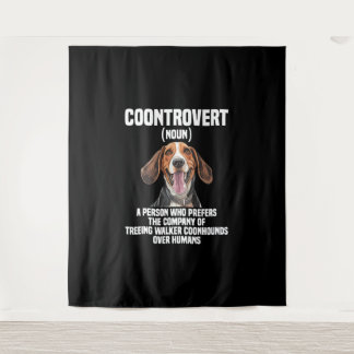 Treeing Walker Coonhound Lover Dog Control Wandteppich
