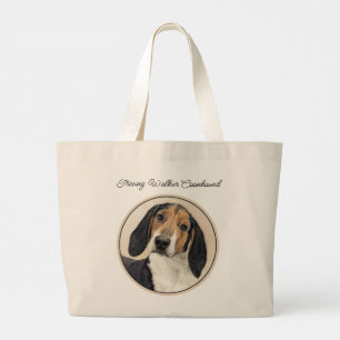 Treeing Walker Coonhound Malerei Original Hunde Ku Jumbo Stoffbeutel