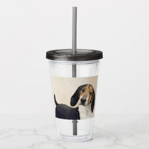 Treeing Walker Coonhound Malerei - Originelle Kuns Acryltrinkbecher