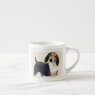 Treeing Walker Coonhound Malerei - Originelle Kuns Espressotasse