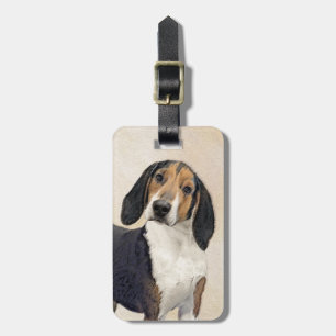 Treeing Walker Coonhound Malerei - Originelle Kuns Gepäckanhänger