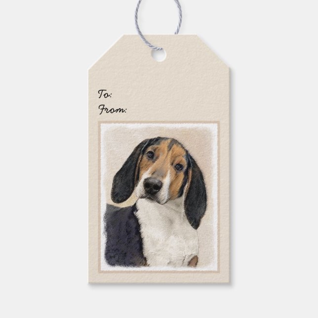 Treeing Walker Coonhound Malerei - Originelle Kuns Geschenkanhänger (Vorderseite)