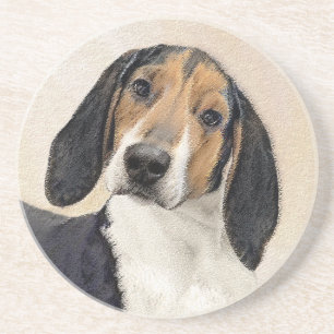 Treeing Walker Coonhound Malerei - Originelle Kuns Getränkeuntersetzer