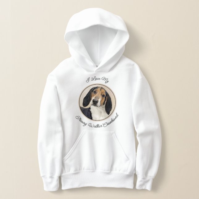 Treeing Walker Coonhound Malerei - Originelle Kuns Hoodie (Ablage )