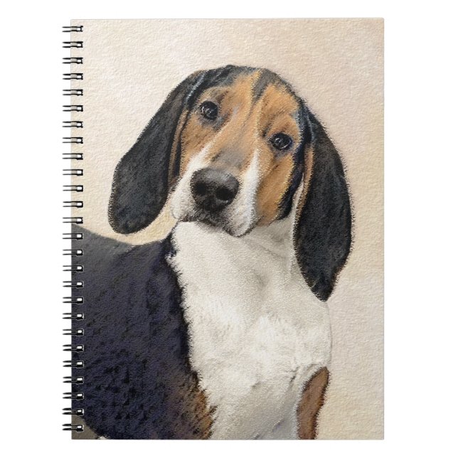 Treeing Walker Coonhound Malerei - Originelle Kuns Notizblock (Vorderseite)