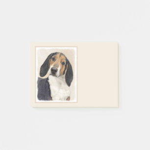 Treeing Walker Coonhound Malerei - Originelle Kuns Post-it Klebezettel