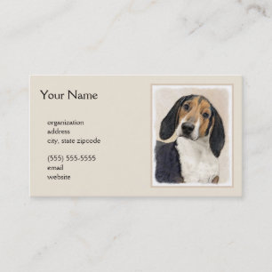 Treeing Walker Coonhound Malerei - Originelle Kuns Visitenkarte