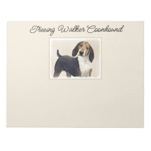 Treeing Walker Coonhound Painting - Original Art N Notizblock
