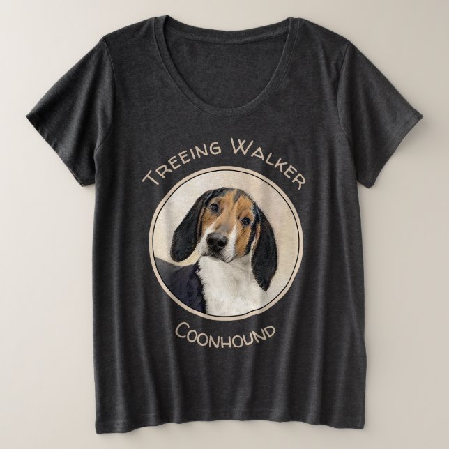 Treeing Walker Coonhound Peinture - Art original (Design devant)