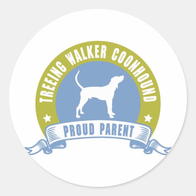 Treeing Walker Coonhound Runder Aufkleber (Vorderseite)