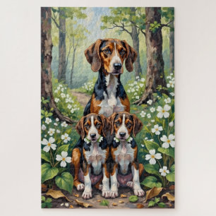 Treeing Walker Coonhound Wald-Trillium-Kunst