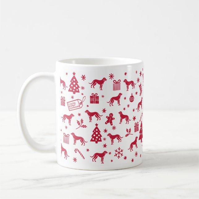 Treeing Walker Coonhound Weihnachtsdesign Kaffeetasse (Links)
