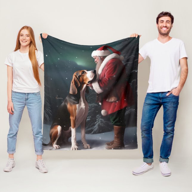 Treeing Walker Coonhound Weihnachtsmann Fleecedecke (Beispiel)