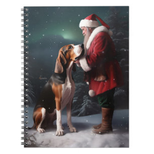 Treeing Walker Coonhound Weihnachtsmann Notizblock