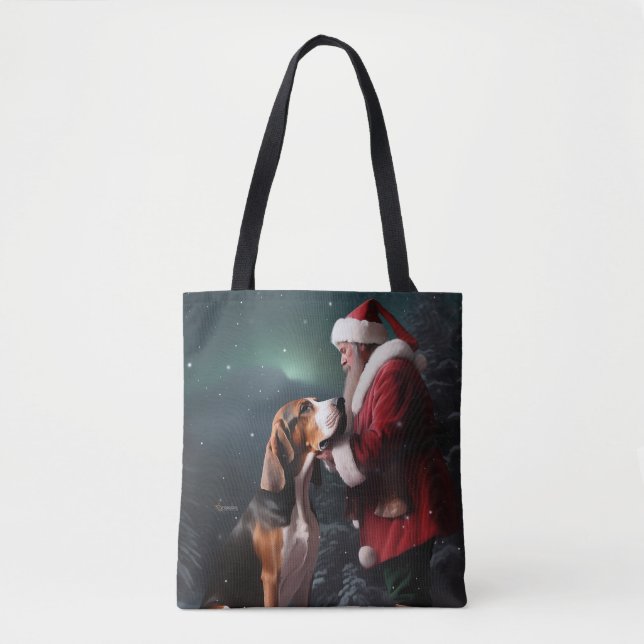 Treeing Walker Coonhound Weihnachtsmann Tasche (Vorderseite)