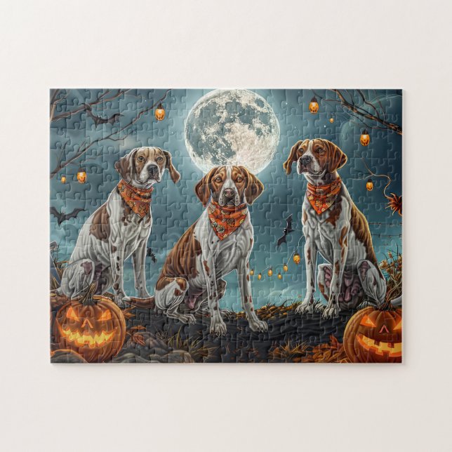 Treeing Walker Halloween Spooky (Horizontal)
