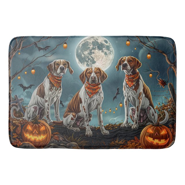 Treeing Walker Halloween Spooky Badematte (Vorderseite)