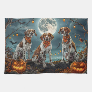 Treeing Walker Halloween Spooky Geschirrtuch