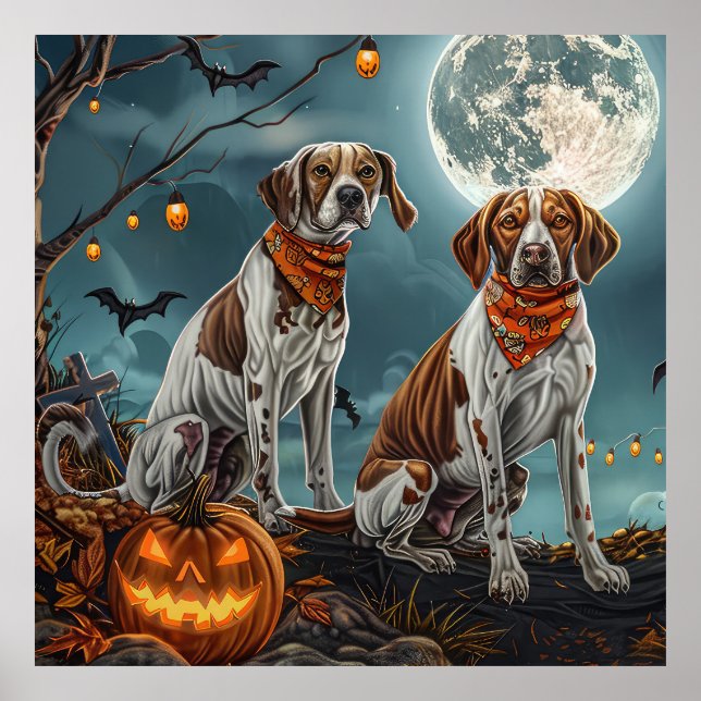 Treeing Walker Halloween Spooky Poster (Vorne)