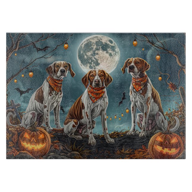 Treeing Walker Halloween Spooky Schneidebrett (Vorderseite)