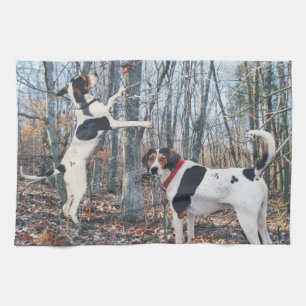 Treeing Wanderercoonhound-Geschirrtuch Handtuch