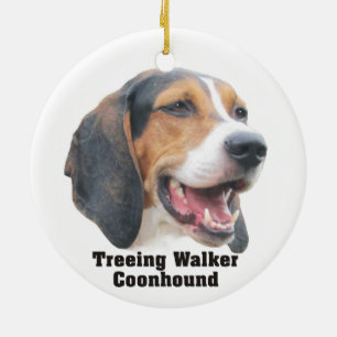 Treeing Wanderercoonhound-Weihnachtsverzierung Keramikornament