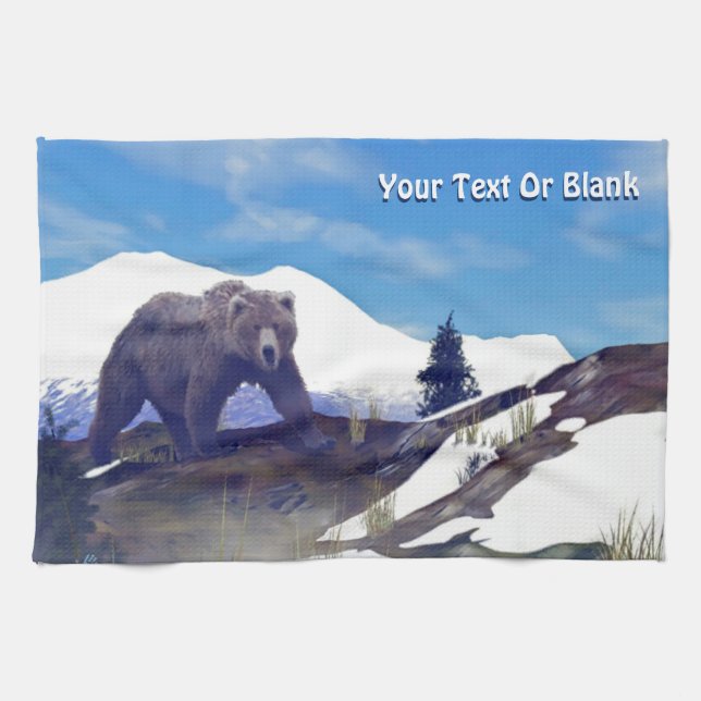 Treeline Grizzly Geschirrtuch (Horizontal)