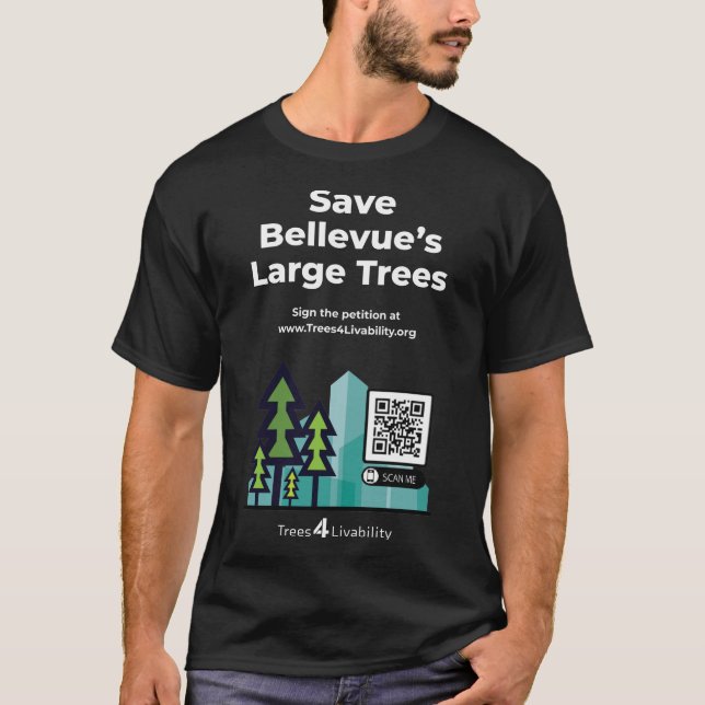 Trees4Livability Tree Code Petition Tee Shirt (Vorderseite)