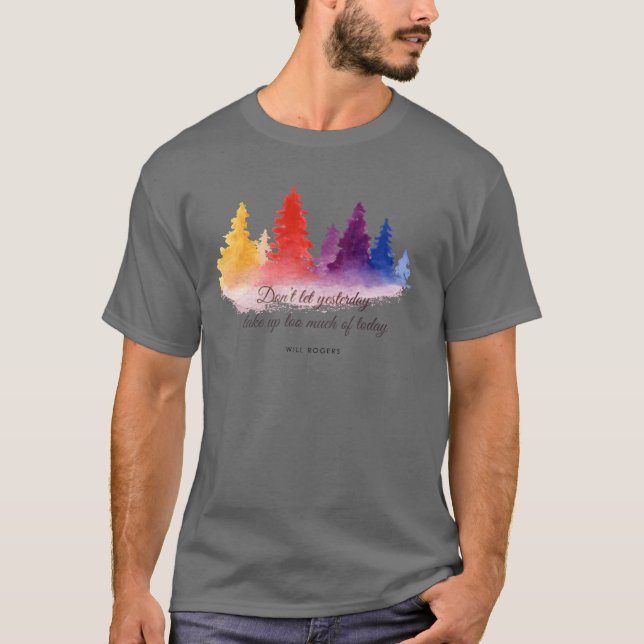 Trees and quote retro T-Shirt (Vorderseite)