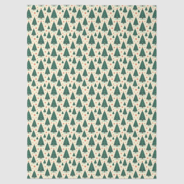 Trees and Snowflakes Seidenpapier (Vorderseite)