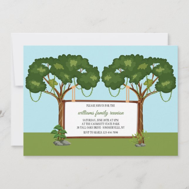 Trees Family Wiedersehen Einladung (Vorderseite)